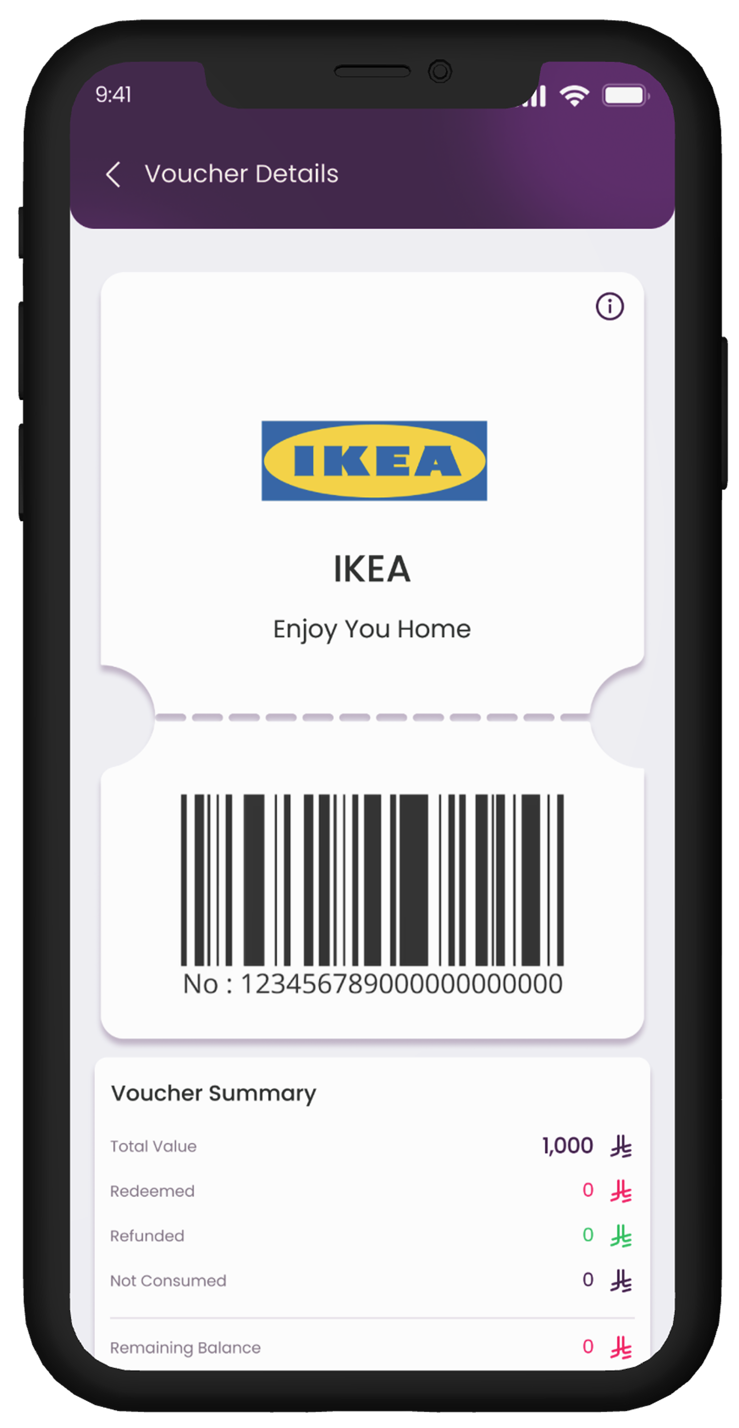 Voucher App Screen